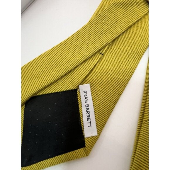 VTG LOT OF 3 Yellow Tone Silk Ties Made in Italy Paisley, Textured Pattern - Picture 6 of 9